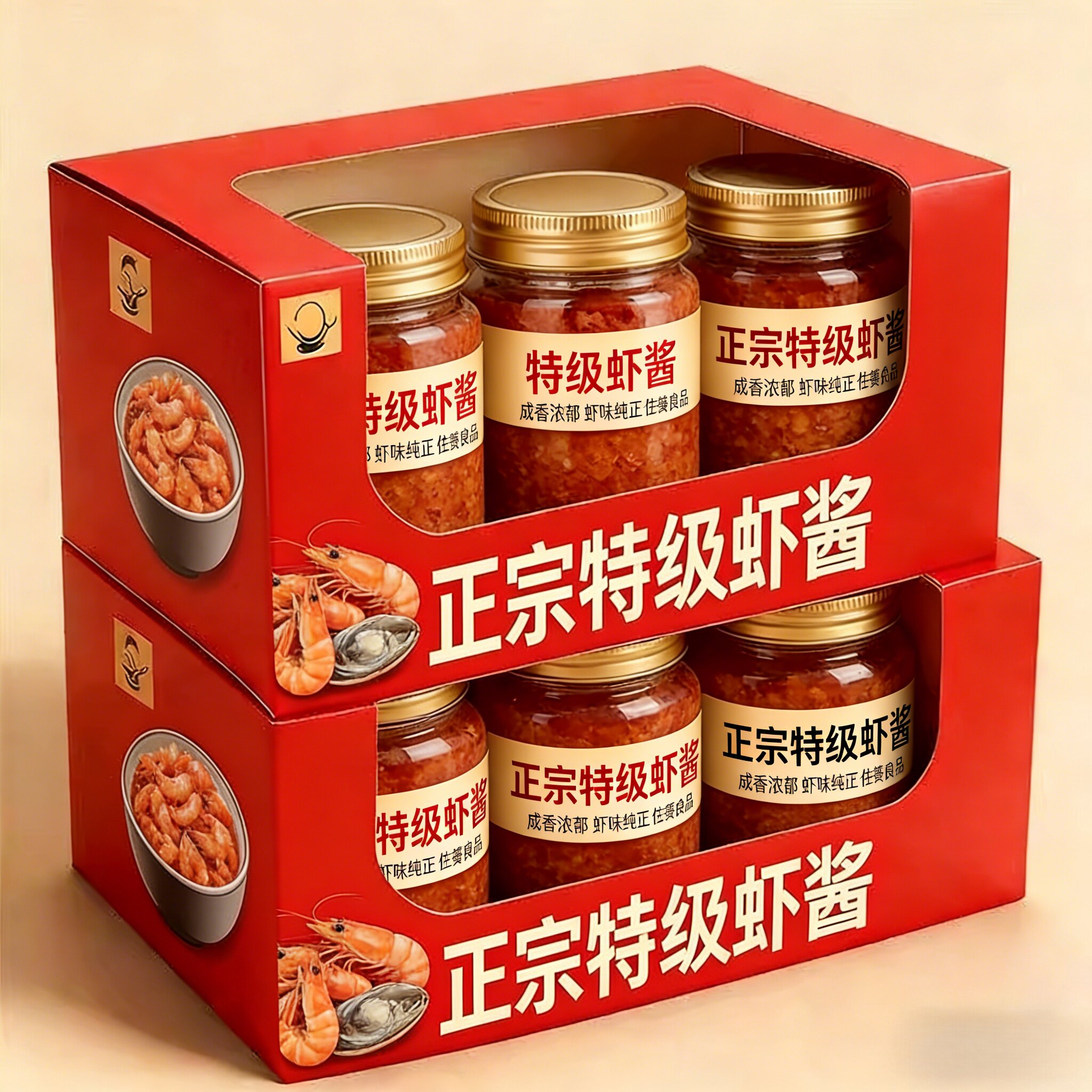 天猫甄选!虾酱正宗特级无添加官方旗舰店大连特产老式海鲜咸虾酱