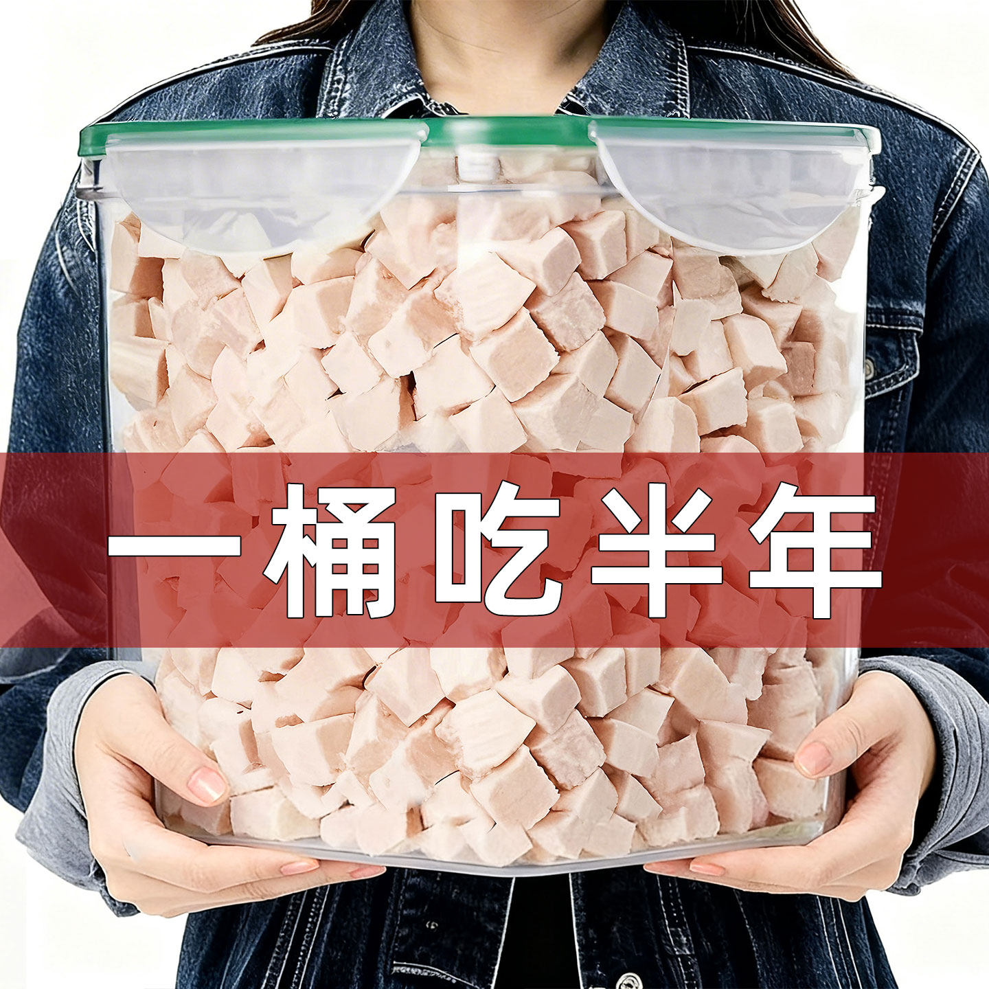 猫零食冻干鸡肉粒美味大桶装冻干全家桶400g纯肉无添加拌猫粮增肥