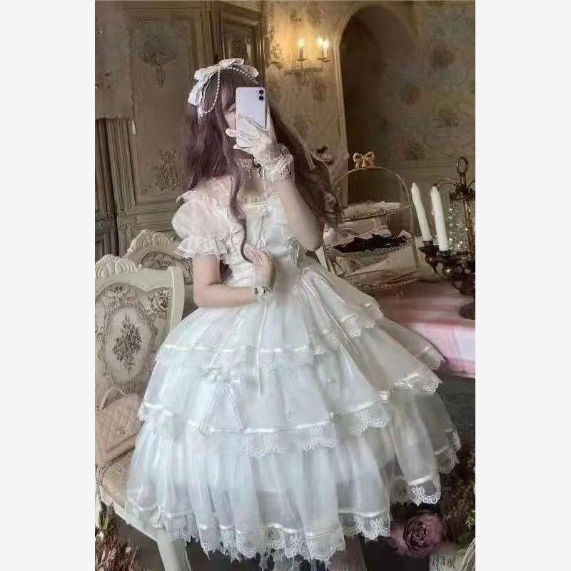 lolita轻花嫁迪士尼在逃公主可爱甜美法式优雅华丽洛丽塔连衣裙