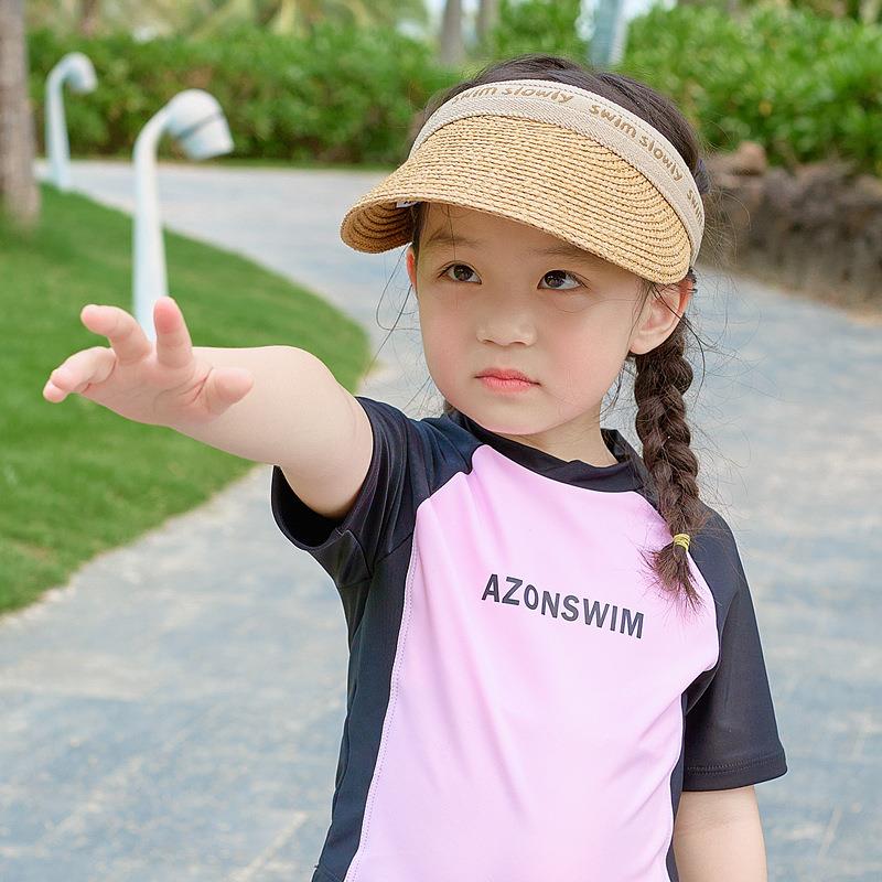 直销新款亲子泳衣夏季分体裙式运动风减龄女泳衣女童度假母女泳装