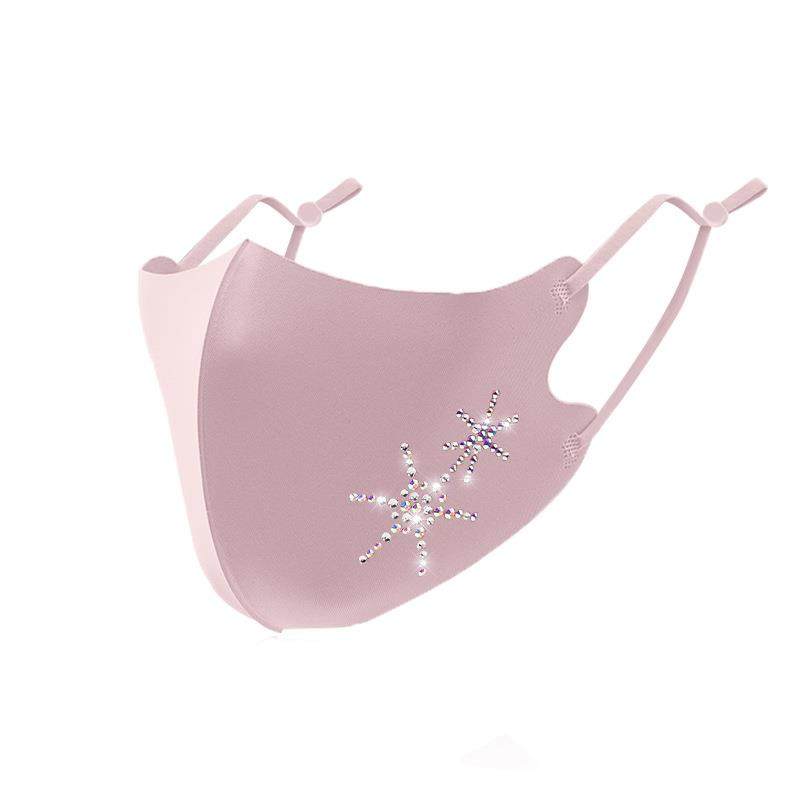 新款直销烫钻口罩可水洗调节防花粉带钻透气防晒面罩户外骑行防风,居家日用,口罩,淘宝优惠券,粉丝福利购,淘宝优惠卷
