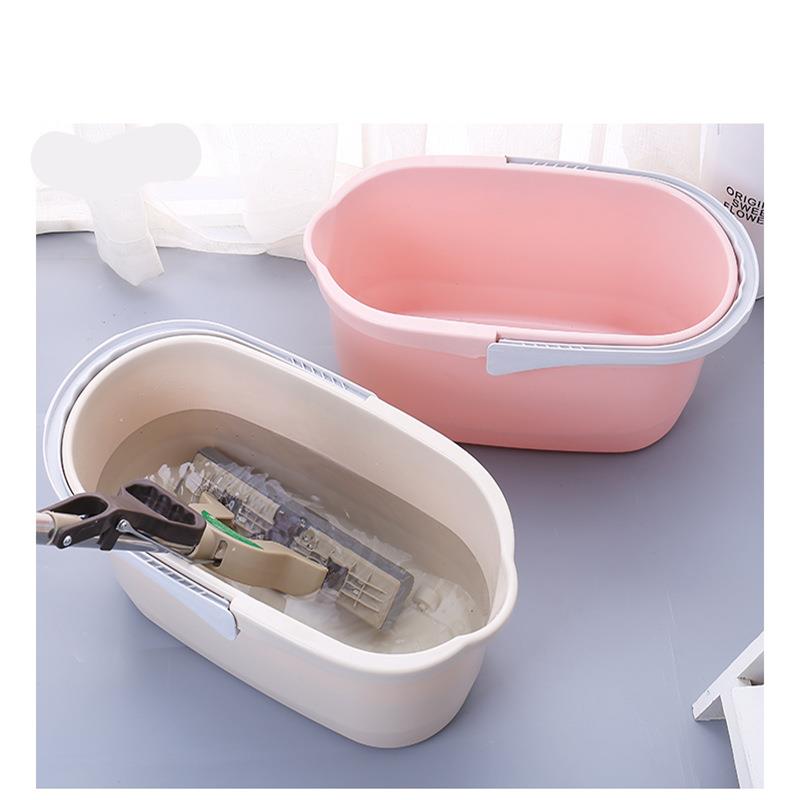 直销新款家用浴室海绵拖把桶挤水桶宽口径加厚拖把桶长方形大号手