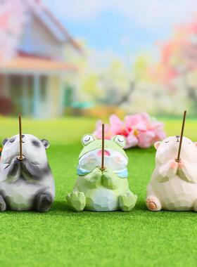 直销新款小红书热款求求了祈运摆件好运创意萌态居家客厅电视柜工