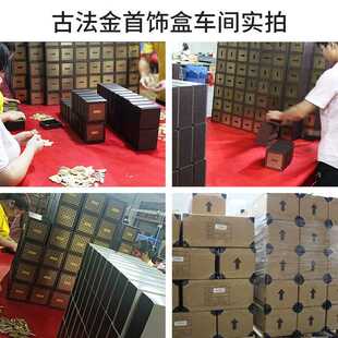直销新款大福传承古法金盒 复古抽屉首饰盒 黄金珠宝饰品盒古法手