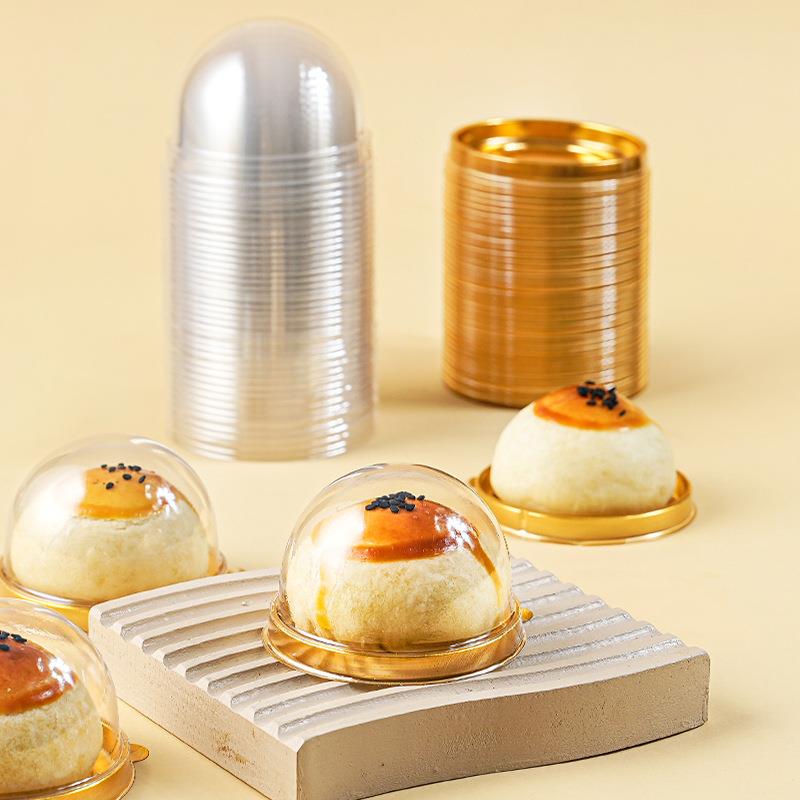 直销新款蛋黄酥吸塑盒一次性雪媚娘月饼包装盒单个透明点心甜品空