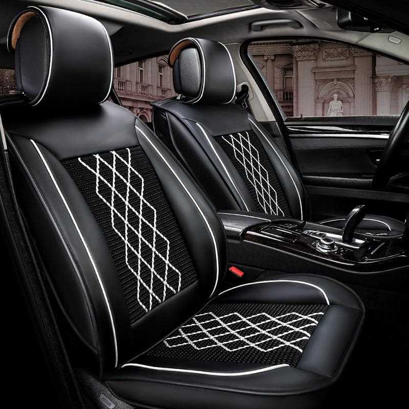 新款直销跨境汽车坐垫座套四季垫冰丝皮革座垫套通用亚麻座垫凉垫