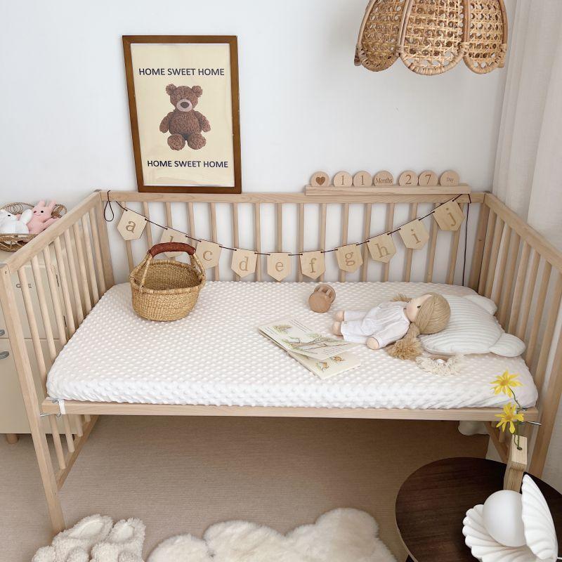 新款直销婴儿床豆豆绒安抚床笠儿童拼接床垫套床罩宝宝母婴床上用