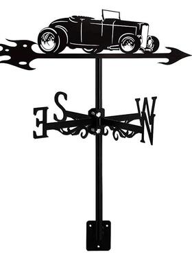 直销新款老爷车风向标金属剪影跨境电商北美欧洲产品风向标不锈钢