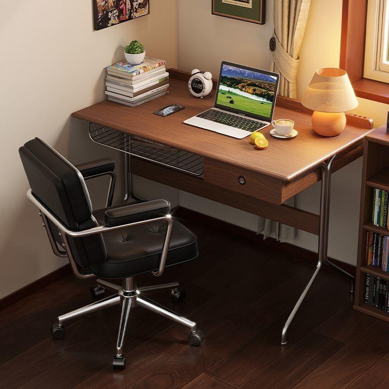 新款直销家用电脑椅子书房书桌椅女生卧室黑色轻奢转椅舒适久坐升