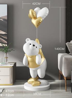直销新款北极熊客厅大型落地摆件家居饰品电视柜旁边轻奢大气乔迁
