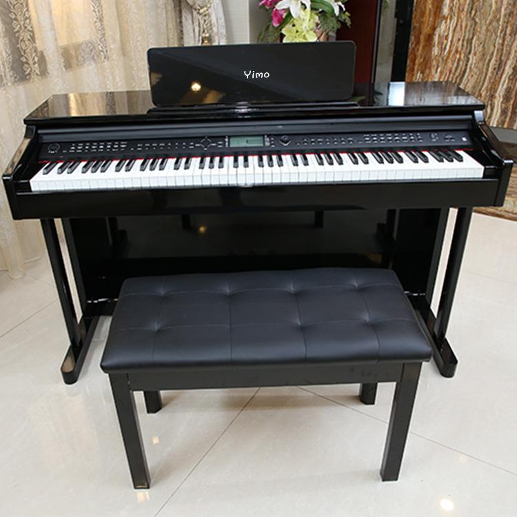 新款直销88键烤漆重锤电子数码立体扬声器智能推拉琴盖