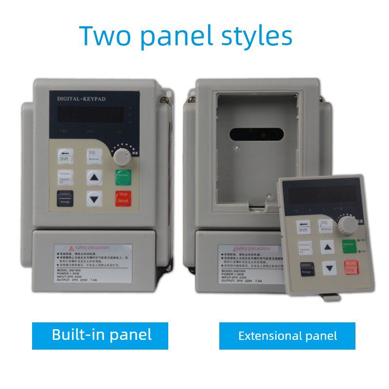 风机水泵变频器单相220V进三相出0.4/0.75/1.5/2.2Kw电机调速通用