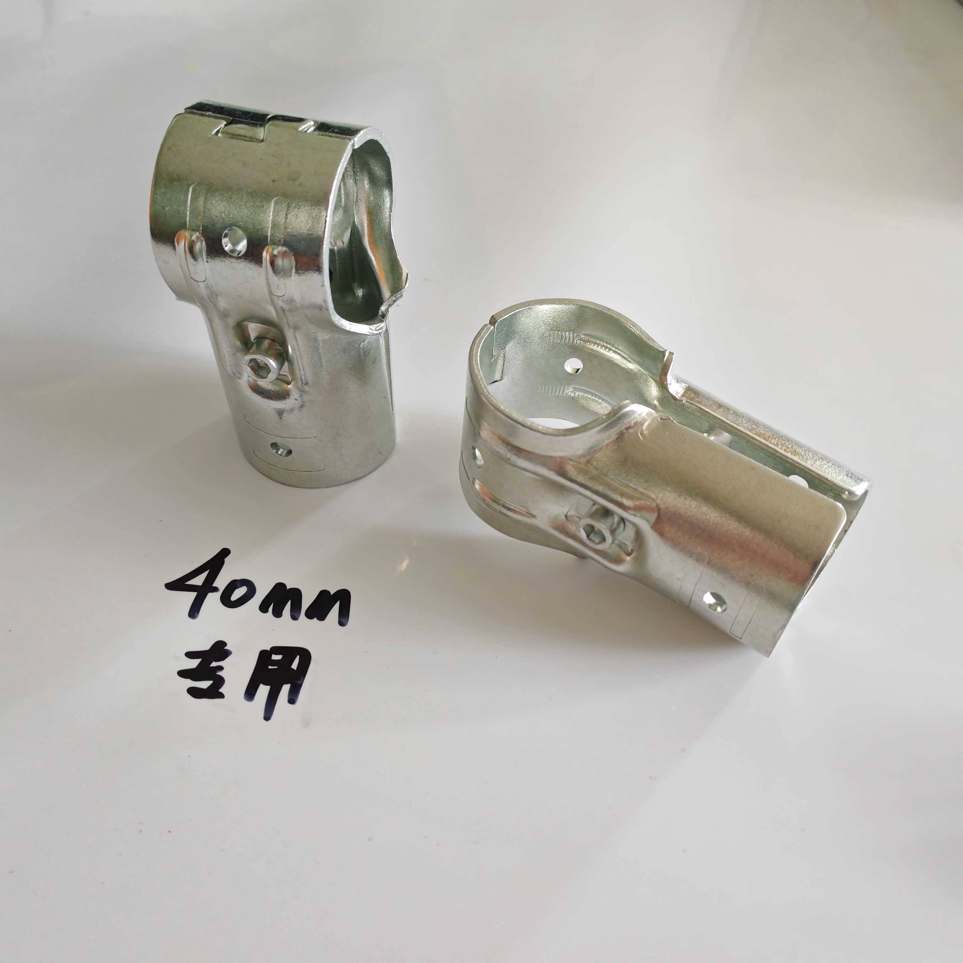 40mm不锈钢管镀锌连接件圆管钢管铁管贵固定卡扣免焊接接头紧固件