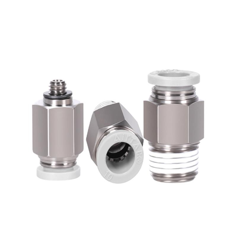 亚德客直通气管接头PC4M5 APC601 PC802S 103 1204外螺纹快速快插