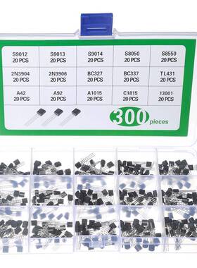 15种规格共300个S8050 A42 A92 TL431 13001等样品插件三极管套装