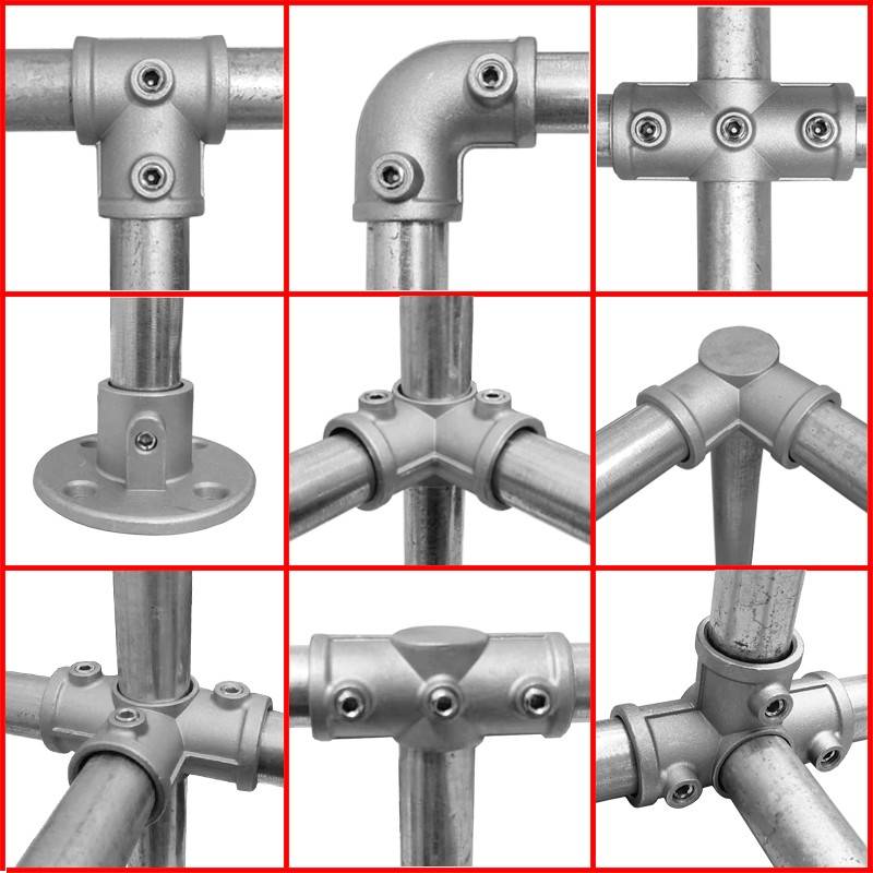 20/25/32mm铝合金钢管连接件铝合金展示架免打孔免焊接底座固定架