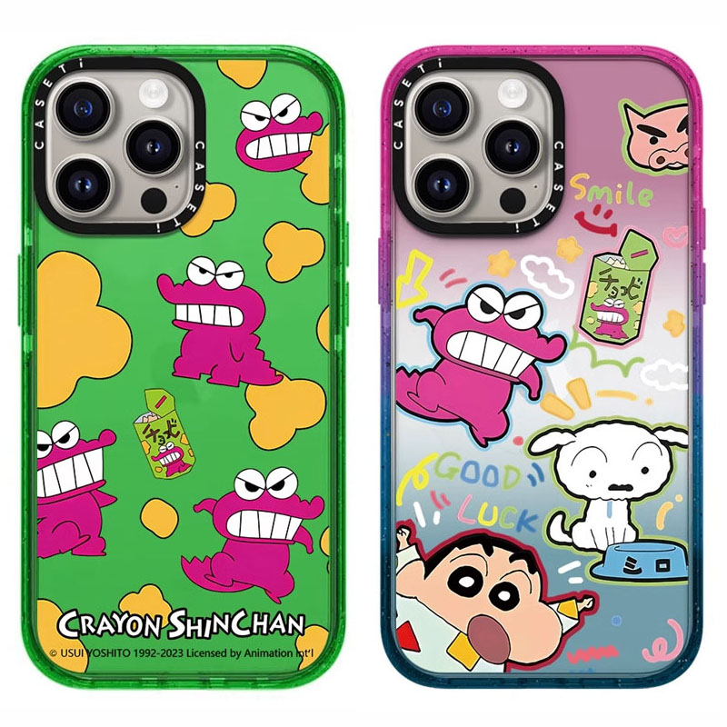 caseti手机壳联名棉花糖蜡笔小新和宠物们小熊饼干适用苹果iPhone16Promax/15Plus/14华强北代购女12磁吸13