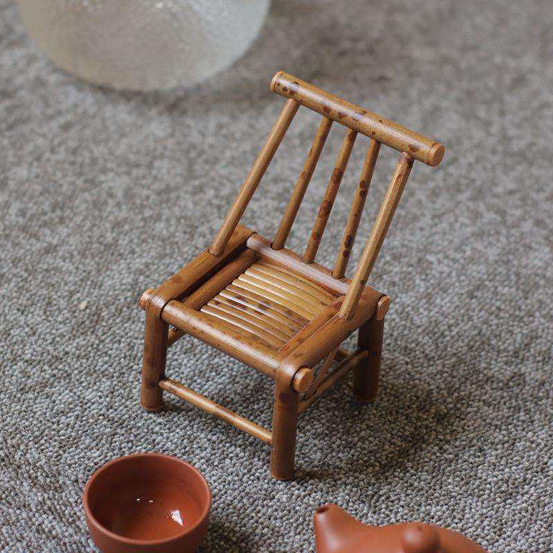 迷你湘妃竹小椅子竹座椅文玩摆件装饰工艺品竹器把玩件道具,模玩/动漫/周边/娃圈三坑/桌游,模型制作工具/辅料耗材,淘宝优惠券,粉丝福利购,淘宝优惠卷