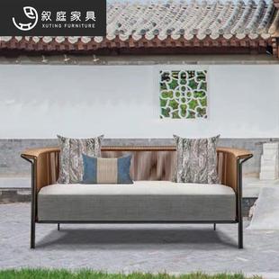 户外沙发庭院休闲藤编家具柚木别墅酒店室外阳台客厅花园藤椅沙发