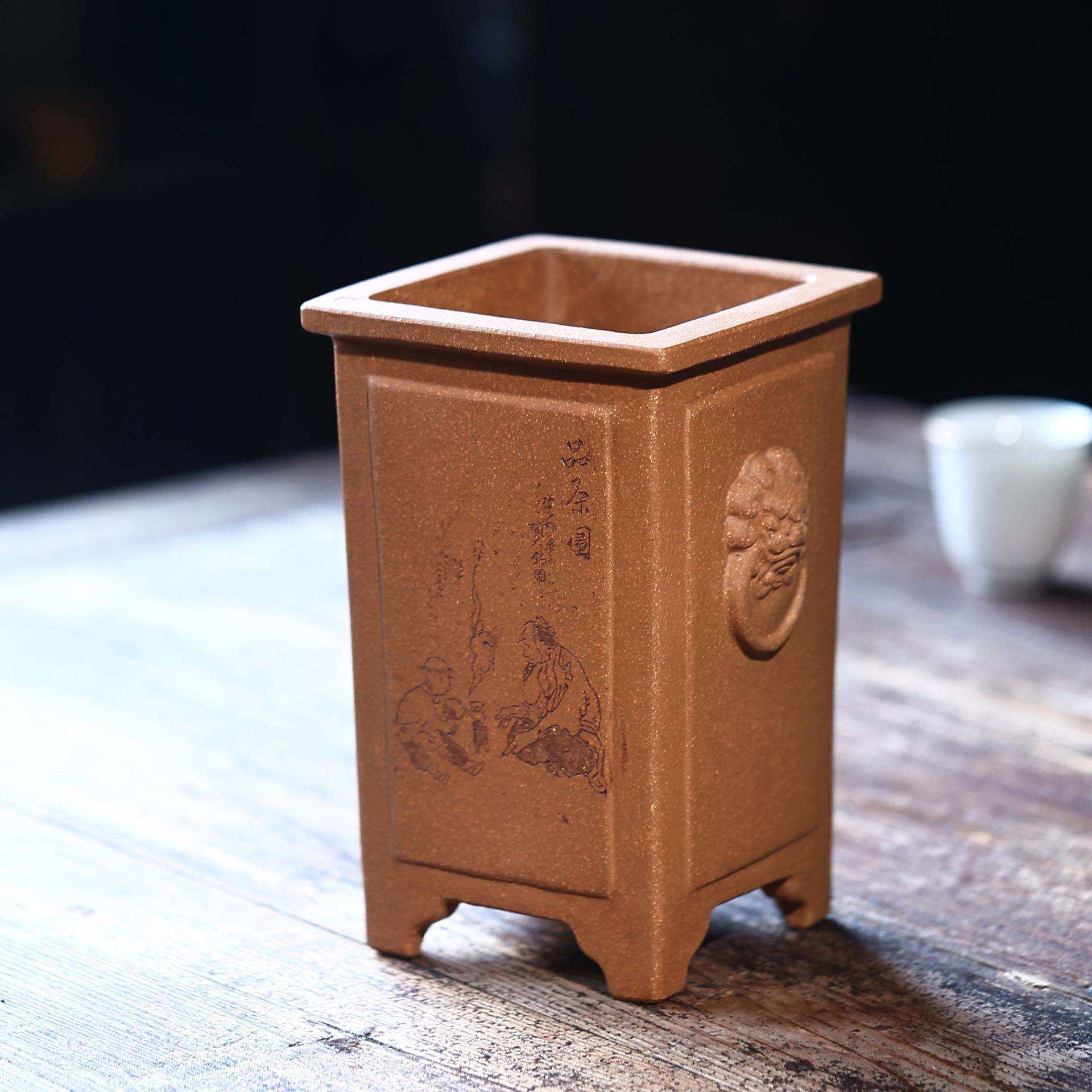 紫砂花盆降坡泥苏兵兰花盆奎面正方形四方盆景盆名家盆觅陶乡,模玩/动漫/周边/娃圈三坑/桌游,模型制作工具/辅料耗材,淘宝优惠券,粉丝福利购,淘宝优惠卷