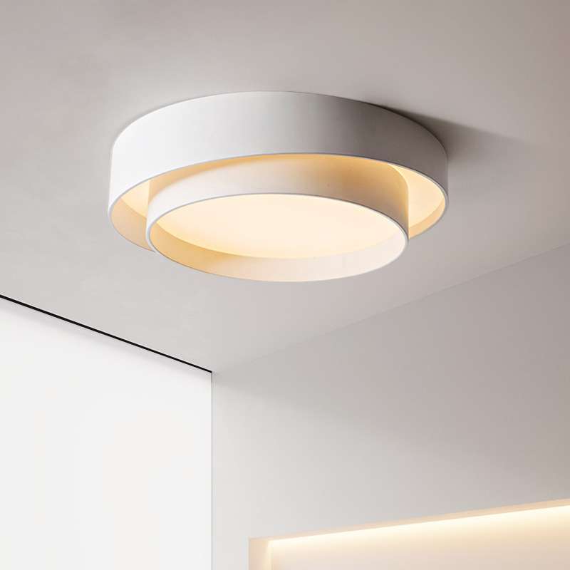 现代简约led吸顶灯圆中圆北欧主卧次卧灯家用全屋智能房间餐灯具