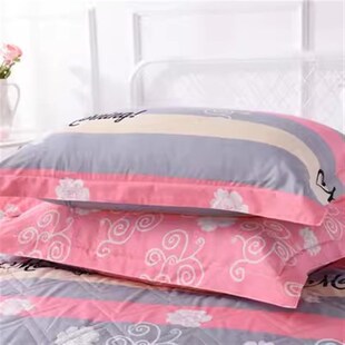 全棉磨毛单双人家用成人大号枕头套48x74cm 100纯色棉枕套厚一对装