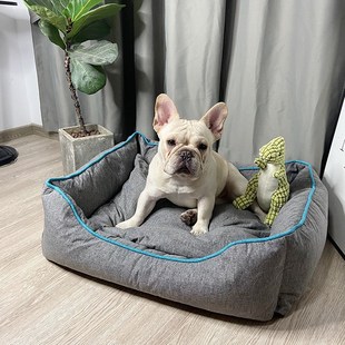 通用小型中大型犬柯基法斗可拆洗狗狗床防水狗垫子宠物窝 狗窝四季