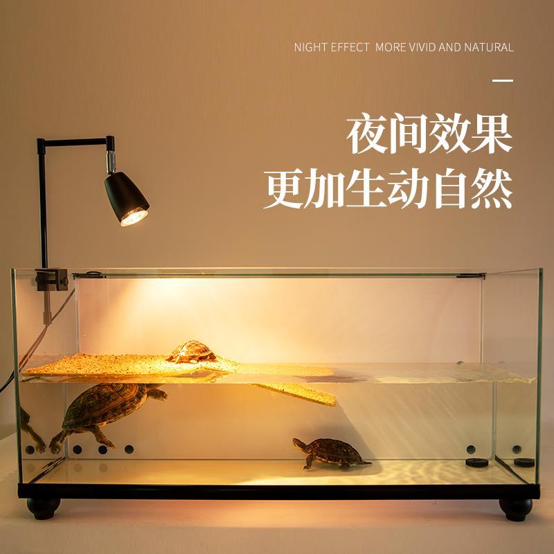 乌龟缸大型家用带晒台免换水超白玻璃专业养乌龟鱼龟混养生态缸