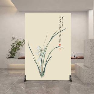 屏风隔断墙客厅办公室卧室入户移动玄关遮挡简约现代定制双面座屏