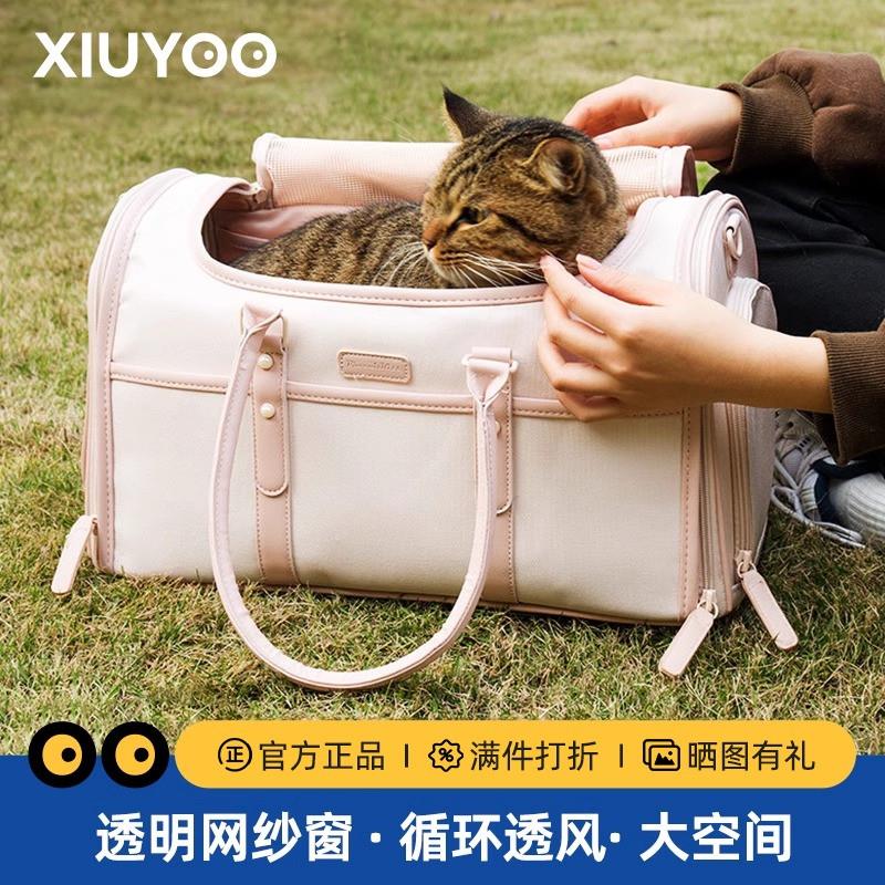 猫包外出便携手提斜挎包大容量宠物旅行箱狗狗背包猫咪透气双肩包