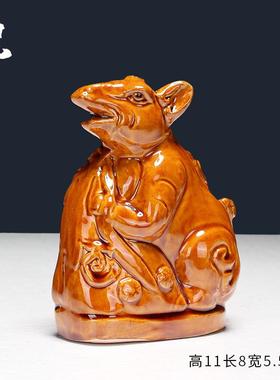 直销新款新款陶瓷十二生肖摆件鼠牛虎兔龙蛇马羊猴鸡狗猪客厅桌面