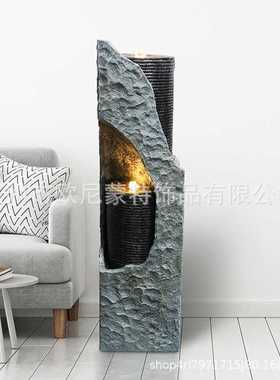 新款直销直销专利款简约流水喷泉招财落地摆件居家客厅装饰礼品摆