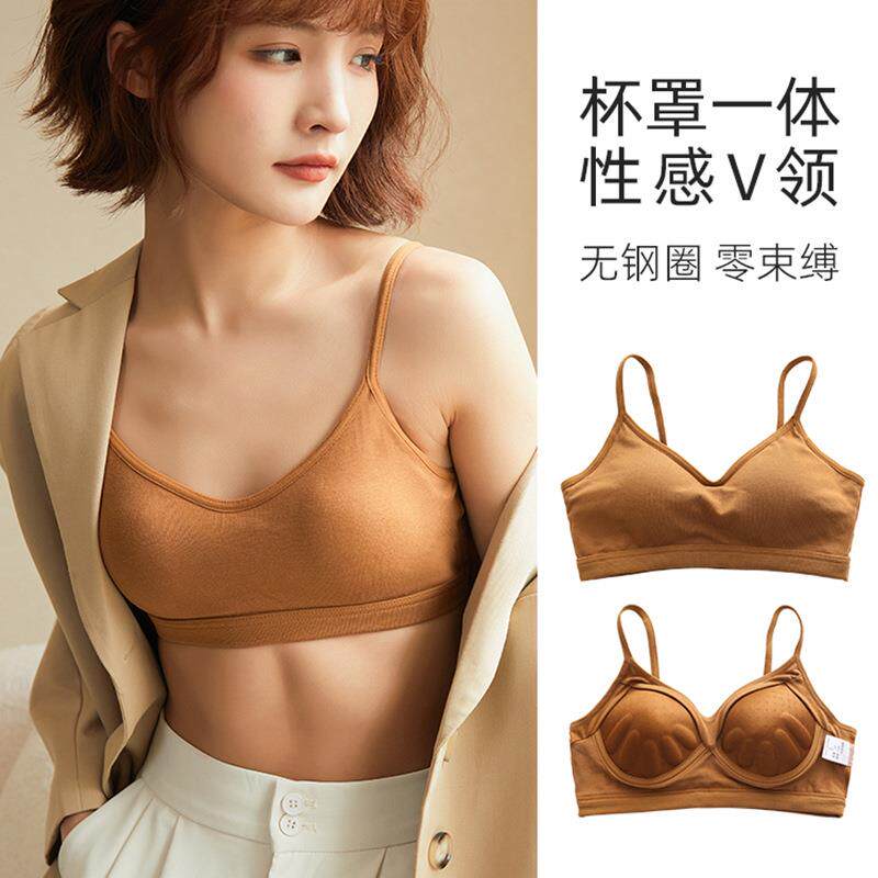 直销新款纯棉带胸垫美背小吊带背心内搭一体式防走光网红爆款聚拢