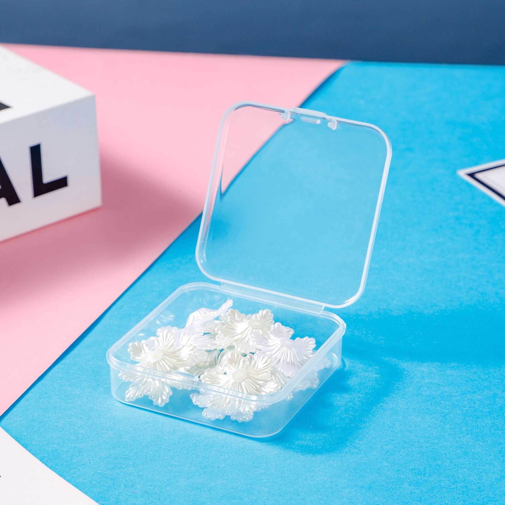 新款直销塑料打磨头工具盒小方盒透明头绳发夹收纳盒义乌pp零件盒