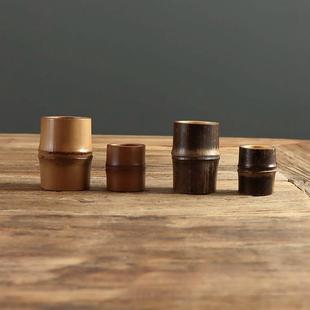 直销新款手工竹制功夫茶壶盖托 竹子茶道配件杯盖置 浙江竹茶具直