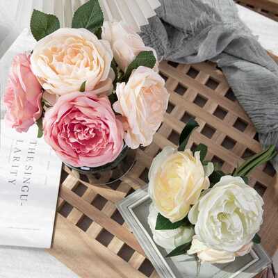 直销新款 玫瑰花束仿真花假花婚庆家居装饰品GF13941/5