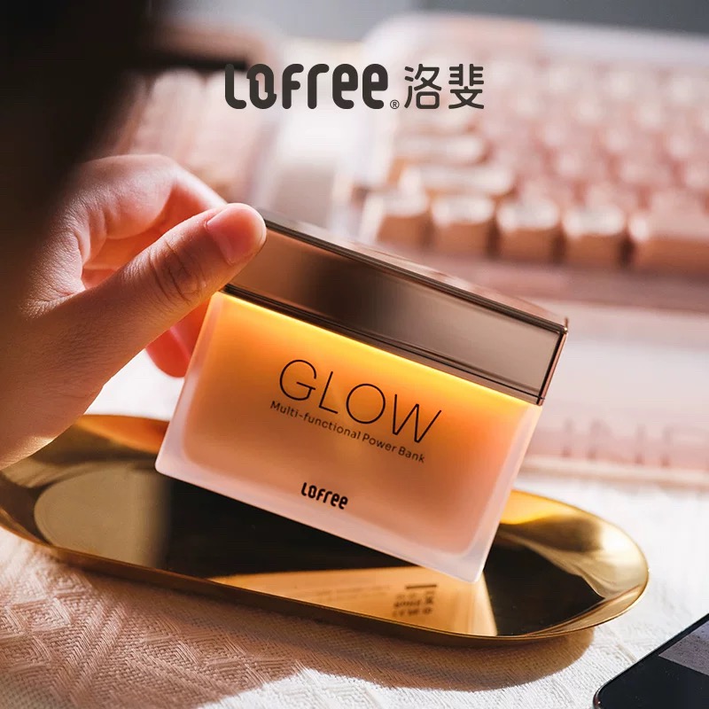 Lofree洛斐GLOW粉底液移动电源女生充电宝10000mAh大容量小巧便携适用华为苹果oppo小米vivo快充飞机高铁可带