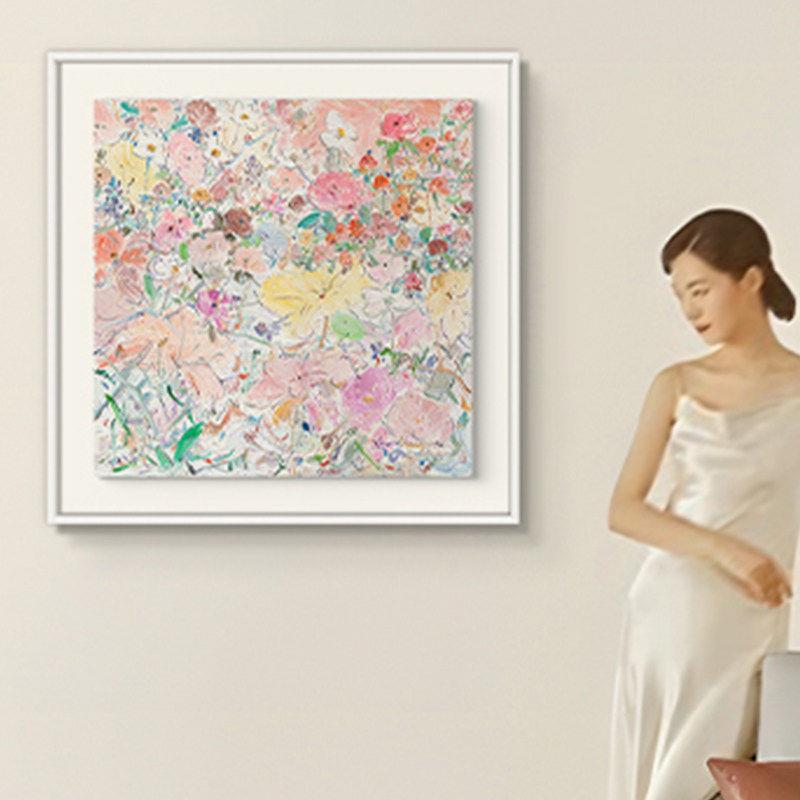 现代简约客厅装饰画抽象艺术卧室背景墙挂画小清新绿色床头挂画