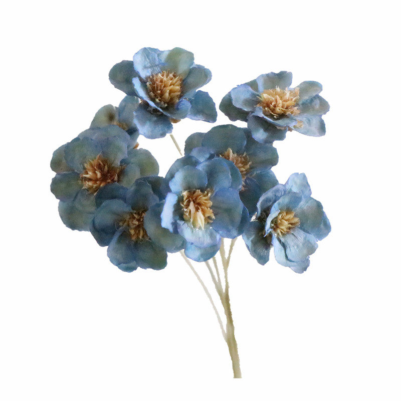 ins进口雏菊干花小花束仿真花装饰摆件不会枯萎的花蓝色永生花