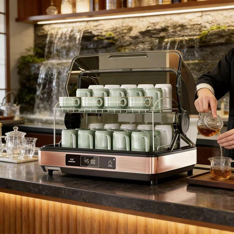 杀菌柜餐馆水杯架奶瓶茶具专用消毒柜带沥水宾馆快速消毒茶杯柜