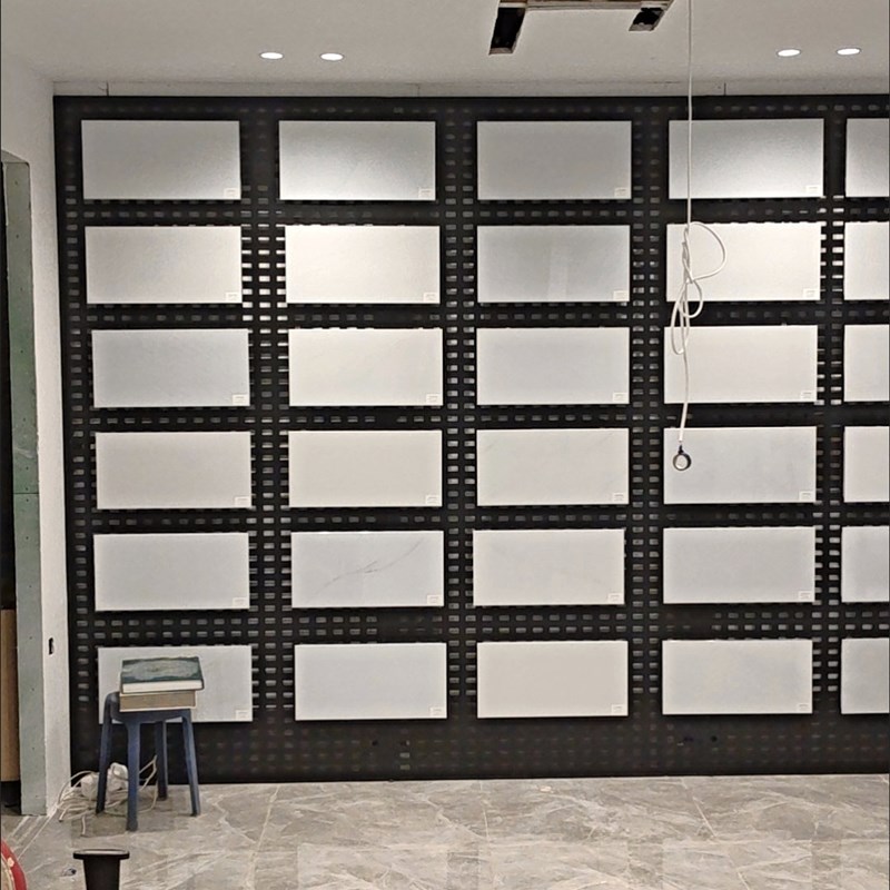 瓷砖展架挂墙样品冲孔多功能落地式立式挂架地砖陶瓷专用展示架子