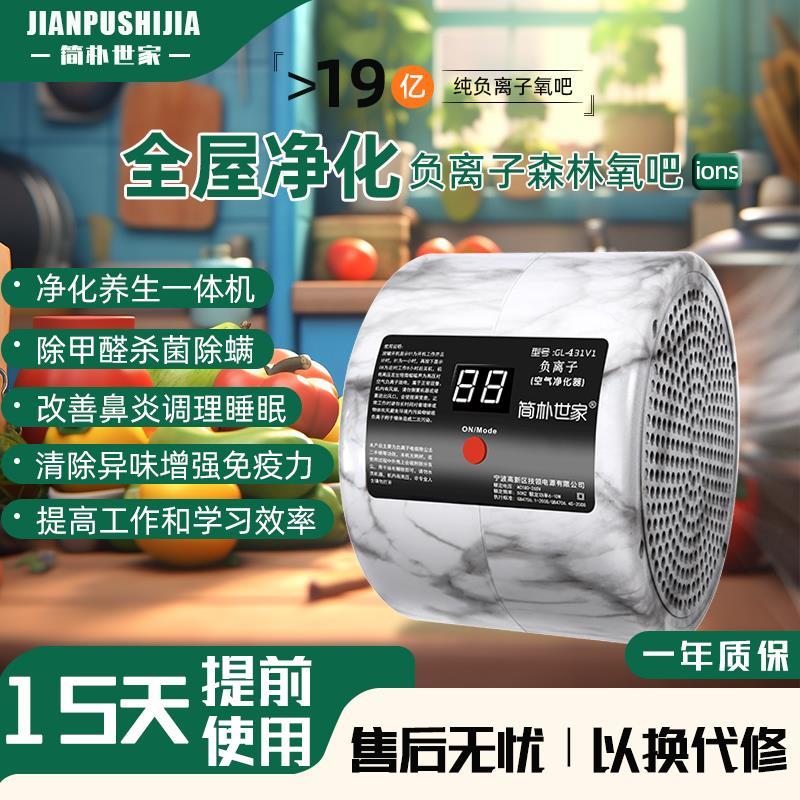 小粒径负离子空气净化器无臭氧生态家用纯负离子发生器除甲醛清新