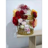 饰鸟笼摆件 橱窗摄影 婚礼道具 饰鸟笼 铁制装 采购产品金色装