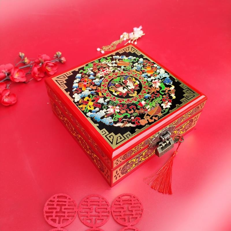 非物质文化遗产 如锦平遥推光漆器 螺钿 婚庆礼品 陪嫁首饰盒礼盒