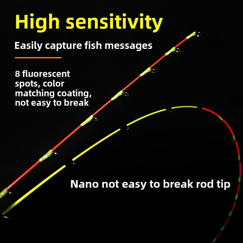 纳米不易断筏竿竿稍筏杆杆稍玻纤软尾配节微铅伐钓鱼桥筏筏钓竿梢
