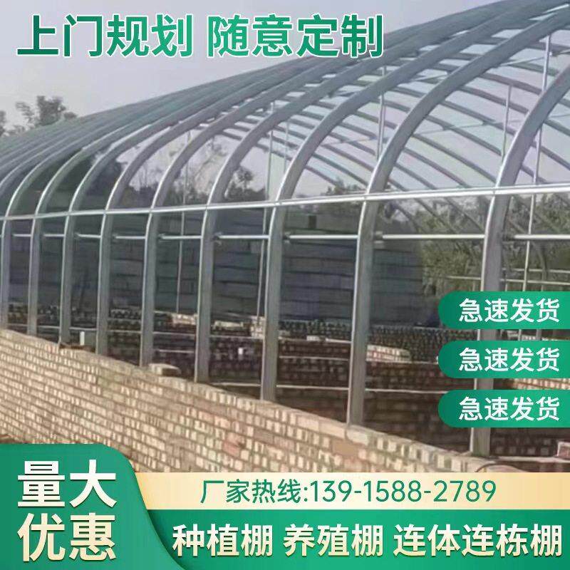 大棚骨架钢管温室定制养殖大棚蔬菜大棚连身连栋种植棚热浸镀锌全
