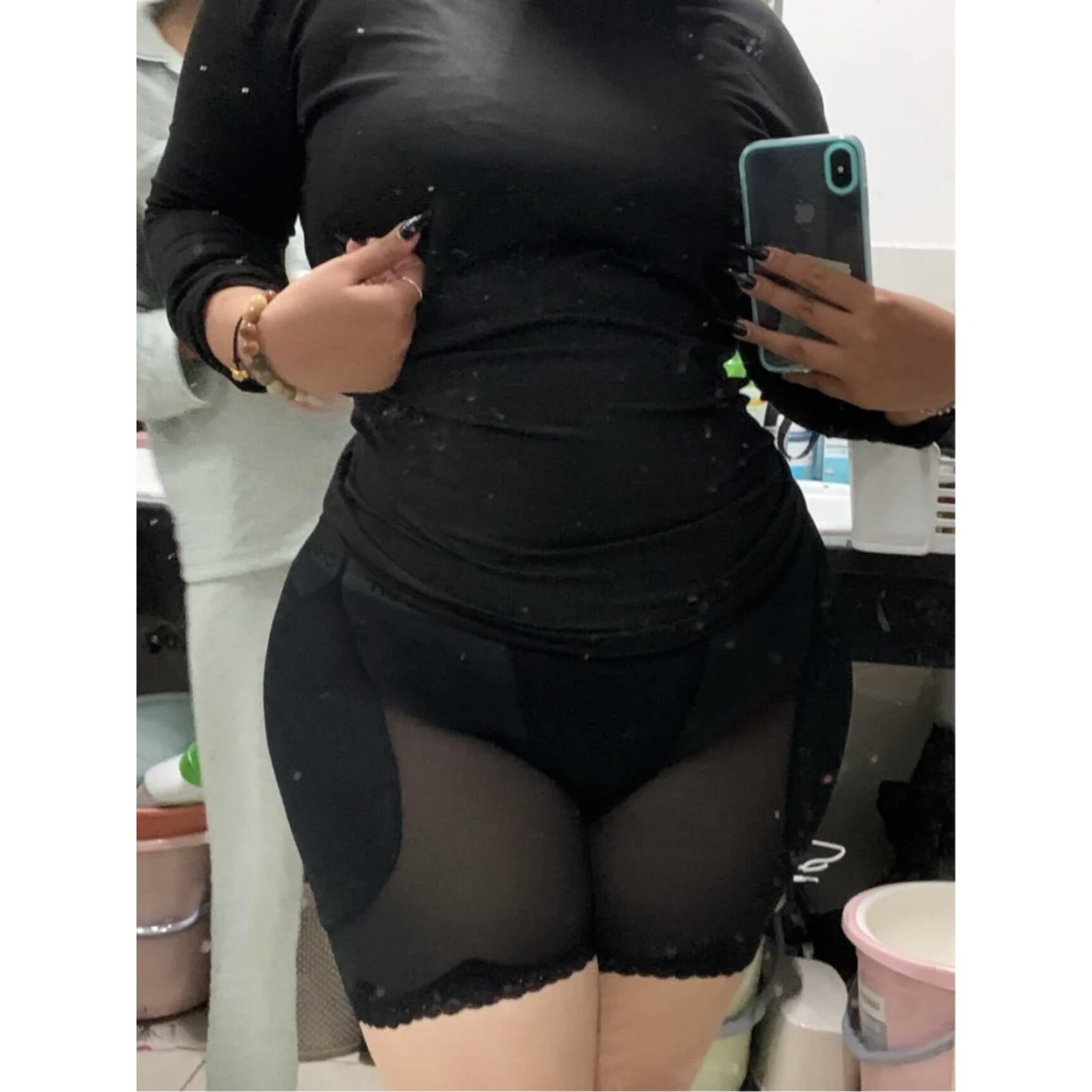 Lilith-欧美款-提臀裤女假屁股蜜桃臀打底塑身裤大尺码翘臀丰臀收