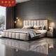意式 轻奢真皮床现代简约双人床主卧2米x2米大床1.8米婚床极简皮床