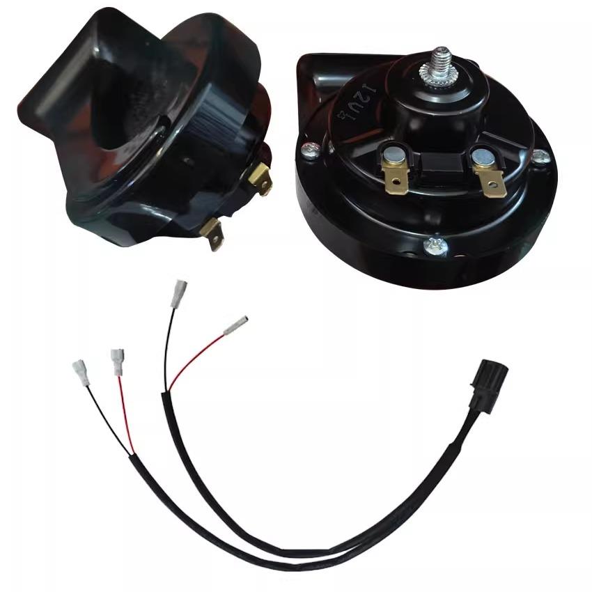 适用东风瑞驰EC75蜗牛喇叭新能源鸣笛警示电喇叭12V高低音带线