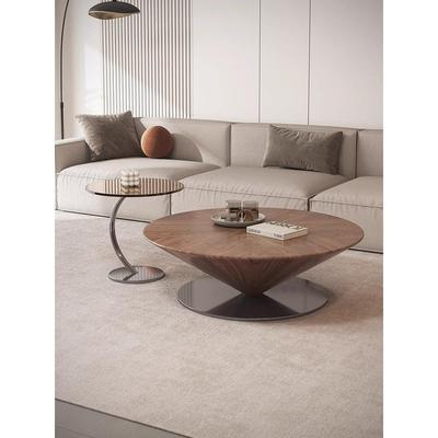 现代简约悬浮飞碟茶几实木北欧法式小户型创意设计师款大理石茶几